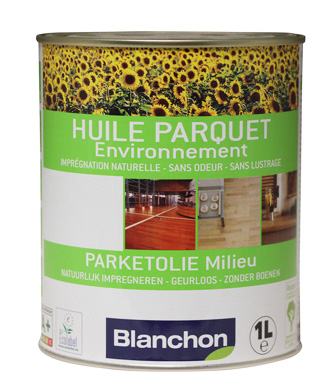 HUILE ENVIRONNEMENT BLANCHON 1L ASPECT BOIS BRUT CAPACITE D'ETALEMENT 15m²/L (huile pour bois clair, blanchit)