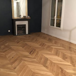 POINT DE HONGRIE VERNI BROSSE RUSTIQUE BOURGEOIS 90X14X510MM - Certifié FSC 100 %