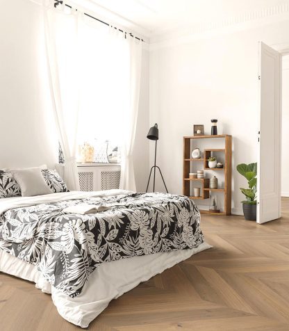 POINT DE HONGRIE 45° CHENE CONTRECOLLE HUILE BONA NATUREL RUSTIQUE COIMBRA 120X14,2X770mm 3mm de couche d'Usure-