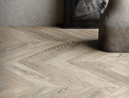 Point de hongrie vintage aspect chêne gris