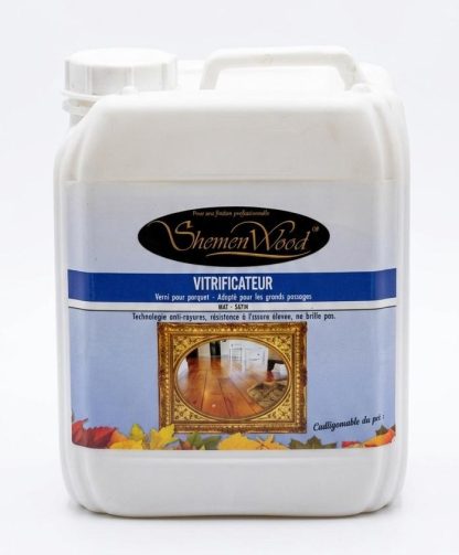 Vitrificateur shemenwood incolore semi mat grand trafic 5L + durcisseur 0.5L