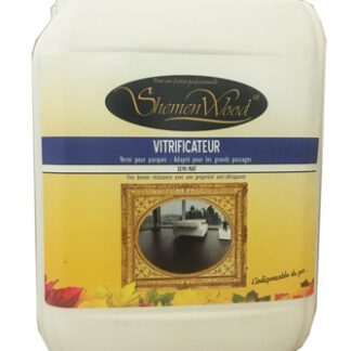 VITRIFICATEUR INCOLORE SHEMENWOOD GRAND TRAFIC SEMI MAT 5L + DURCISSEUR 0.5L CAPACITE: 12m²/L La référence des professionnels du parquet