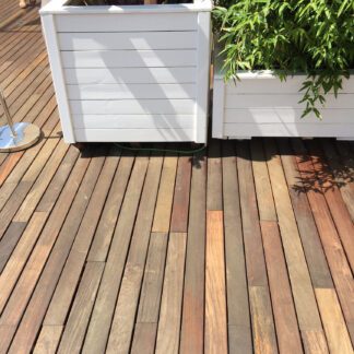 LAME DE TERRASSE DAISY IPE BRUT DECK CLIPSABLE 1 FACE LISSE 140x19x L600mm - LOT DE 13.19M²