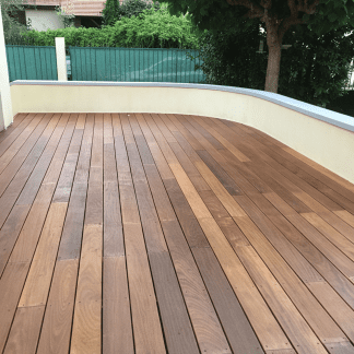 LAME DE TERRASSE AWA IPE BRUT DECK CLIPSABLE STRIEE 145x21x L500-L650mm