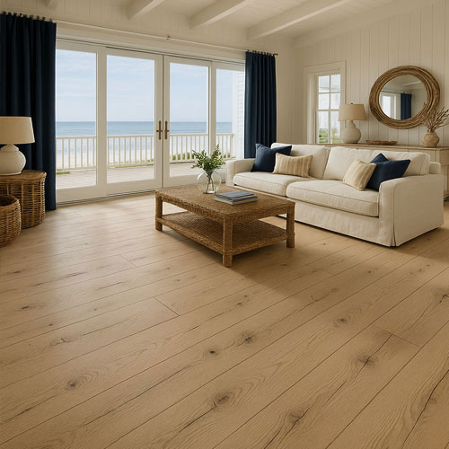 CHENE CONTRECOLLE A L'ANCIENNE VERNI BROSSE INVISIBLE MARGUERITE 190X15X650-1900mm GO-4 - 4mm de couche d'usure