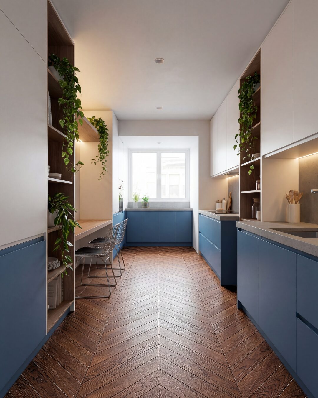 POINB36004 POINT DE HONGRIE 30° BAMBOU MASSIF VERNI CHENE CACAO GO-4 100X15X650mm