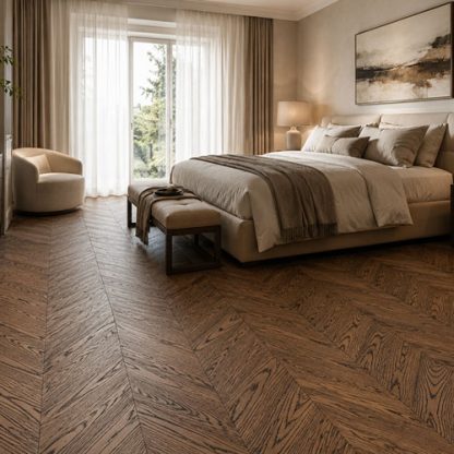 Point de hongrie bambou esprit chêne gris ardoise 100X15mm