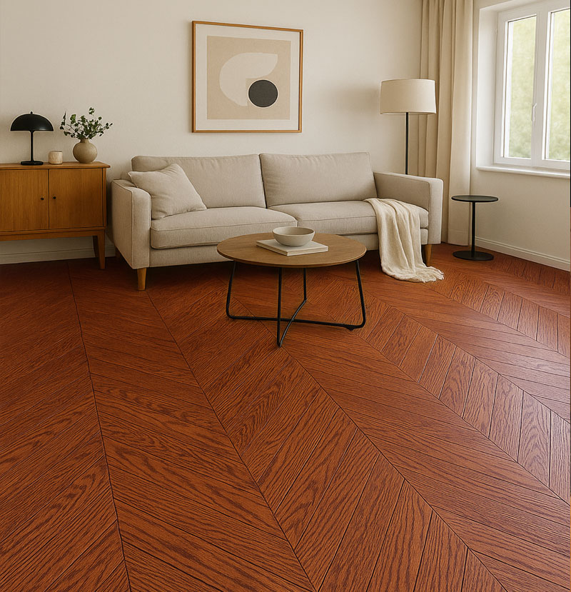 POINT DE HONGRIE 30° BAMBOU MASSIF VERNI CHENE CACAO GO-4 100X15X650mm