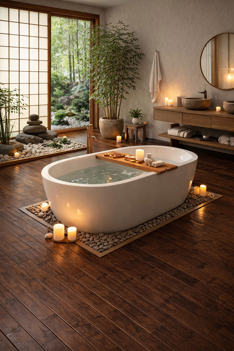 BAMBOU MASSIF VERNI HORIZONTAL MAT CIOCCOLATO 96X15X960MM