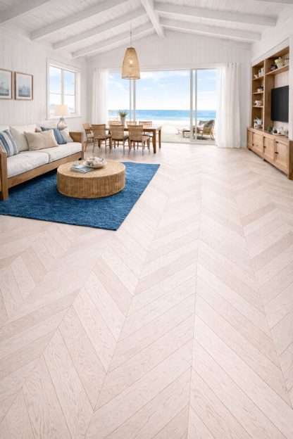 Point de hongrie bambou esprit chêne givre 100X15mm