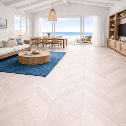 Point de hongrie bambou esprit chêne givre 100X15mm