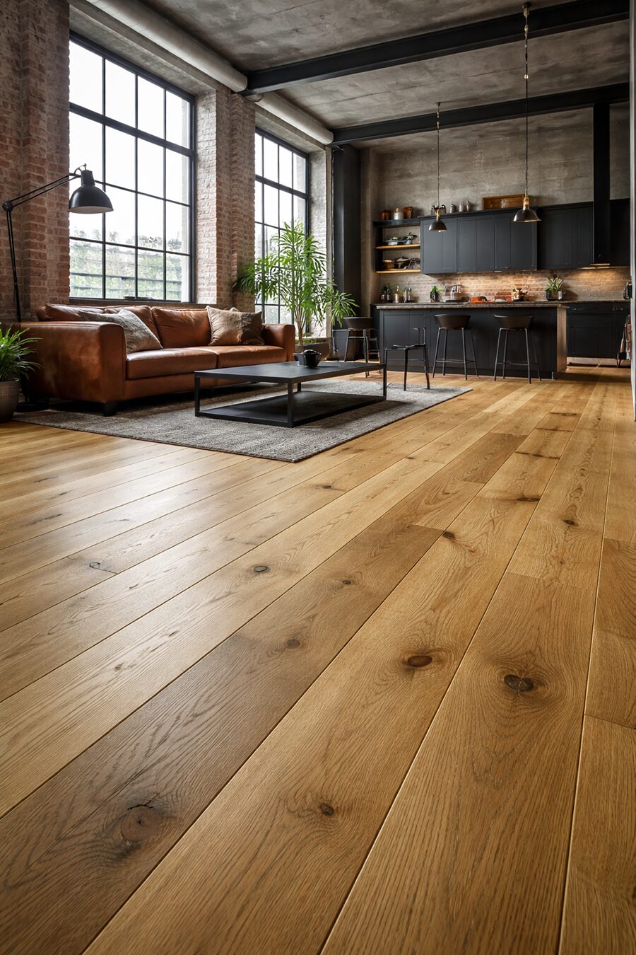 CHENE MASSIF VERNI BROSSE GO4 RUSTIQUE NATUREL RIVES DU SUD 125x15mm -Certifié FSC 100%