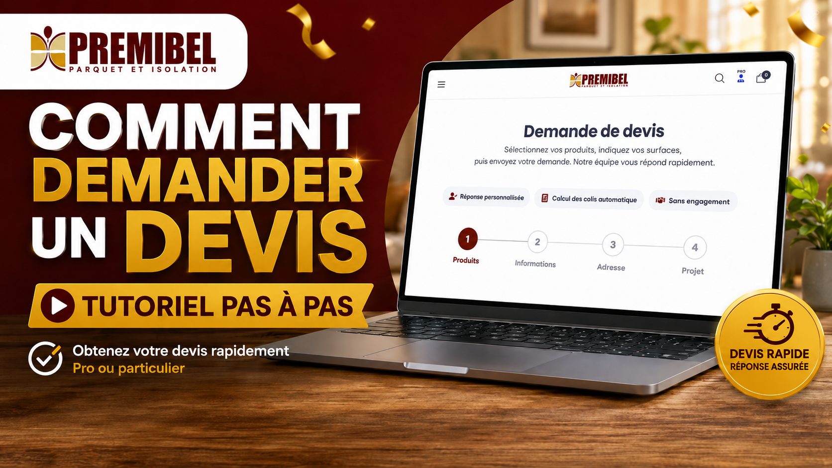 Miniature vidéo : comment demander un devis sur Premibel.fr