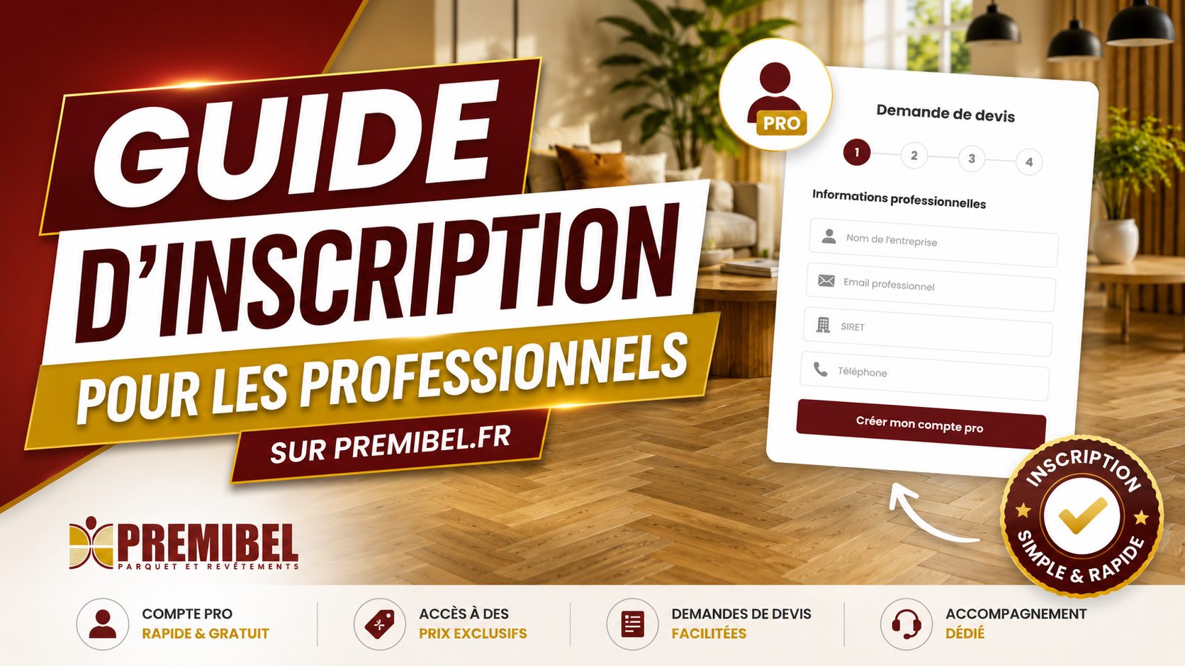 Miniature vidéo : guide d’inscription pour les professionnels sur Premibel.fr
