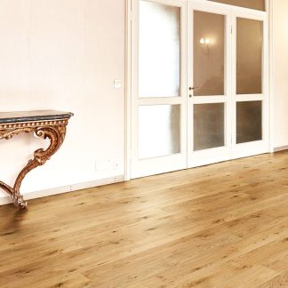 CHENE MASSIF VERNI BROSSE RUSTIQUE NATUREL 120x14mm LV - Certifié FSC 100 %
