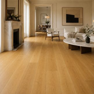 CHENE MASSIF VERNI BROSSE GO4 PR BIS NATUREL SABLE DORE 150x15mm -Certifié FSC 100%