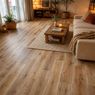 CHÊNE CONTRECOLLE RUSTIQUE VERNI BROSSE CERUSE POUDRE DE NEIGE 190X15X400mm à 1900mm - 4mm de Couche d'usure - Certifié FSC 100 %