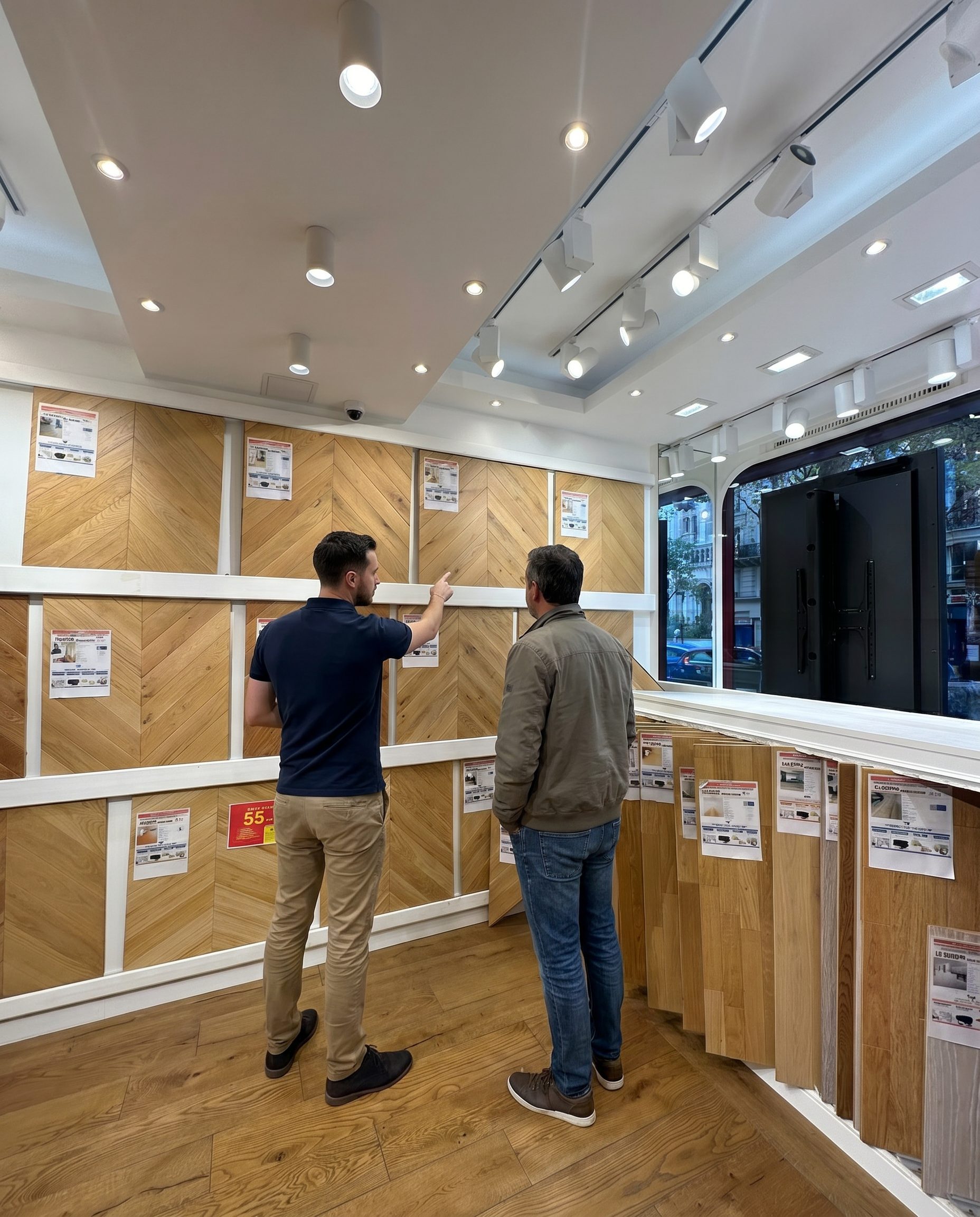 Conseil parquet en showroom Premibel