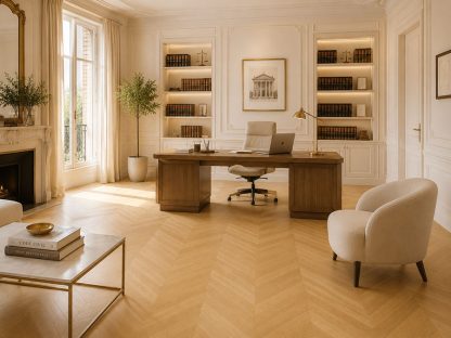 POINT DE HONGRIE CHENE MASSIF VERNI BROSSE PR BIS VENDOME NATUREL 92X15X510MM - Certifié FSC 100 %