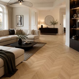 POINT DE HONGRIE CONTRECOLLE VERNI BROSSE PR BIS PALAIS INVISIBLE 92x15x520mm - 4mm de couche d'usure Certifié FSC 100 %