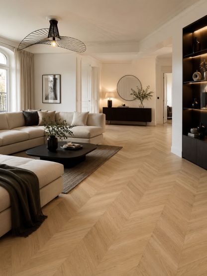 POINT DE HONGRIE CONTRECOLLE VERNI BROSSE PR BIS PALAIS INVISIBLE 92x15x520mm - 4mm de couche d'usure Certifié FSC 100 %
