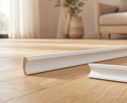 1/4 de rond blanc lame creuse mdf 16X16X2200mm