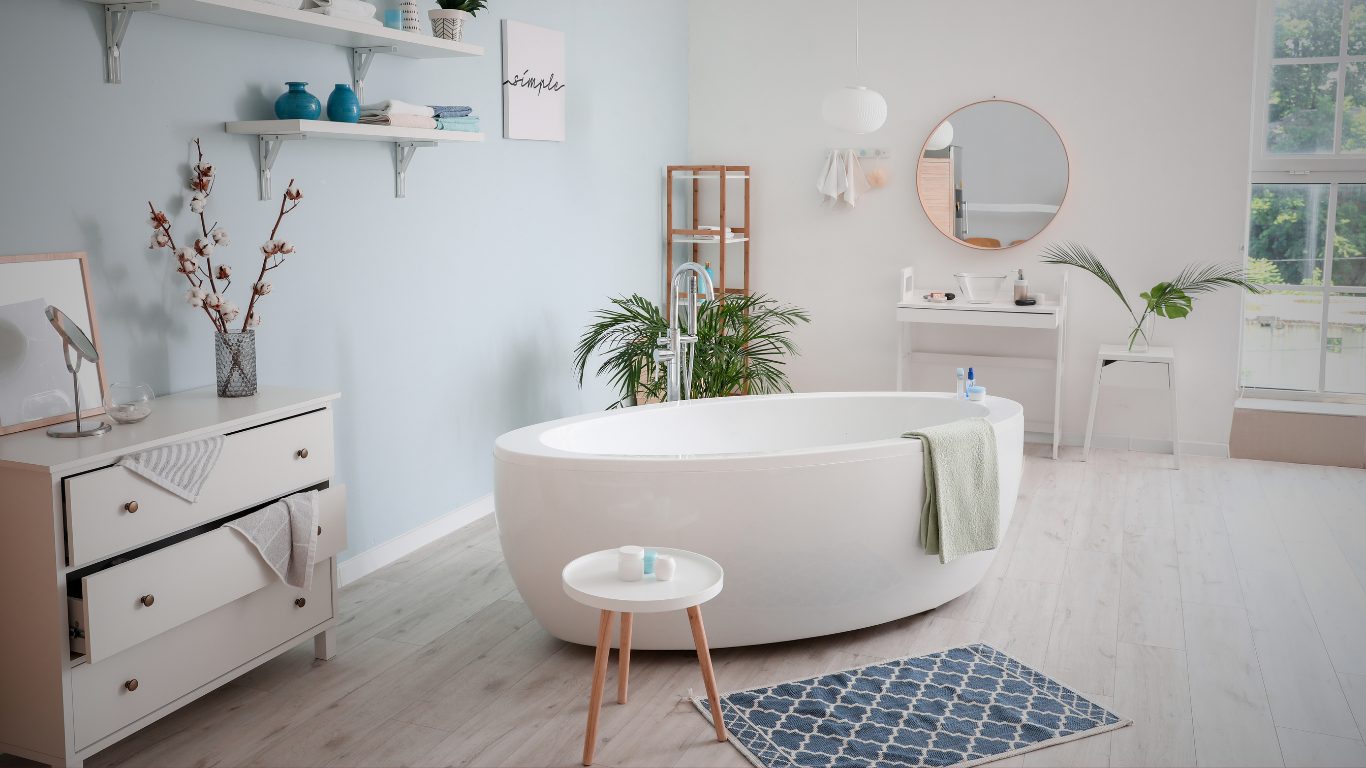 Parquet salle de bain et cuisine