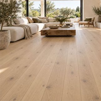 CHENE CONTRECOLLE VERNI BROSSE TRADITION MAGNOLIA INVISIBLE 190X15X400 A 1900mm GO-4 - 4mm de couche d'usure
