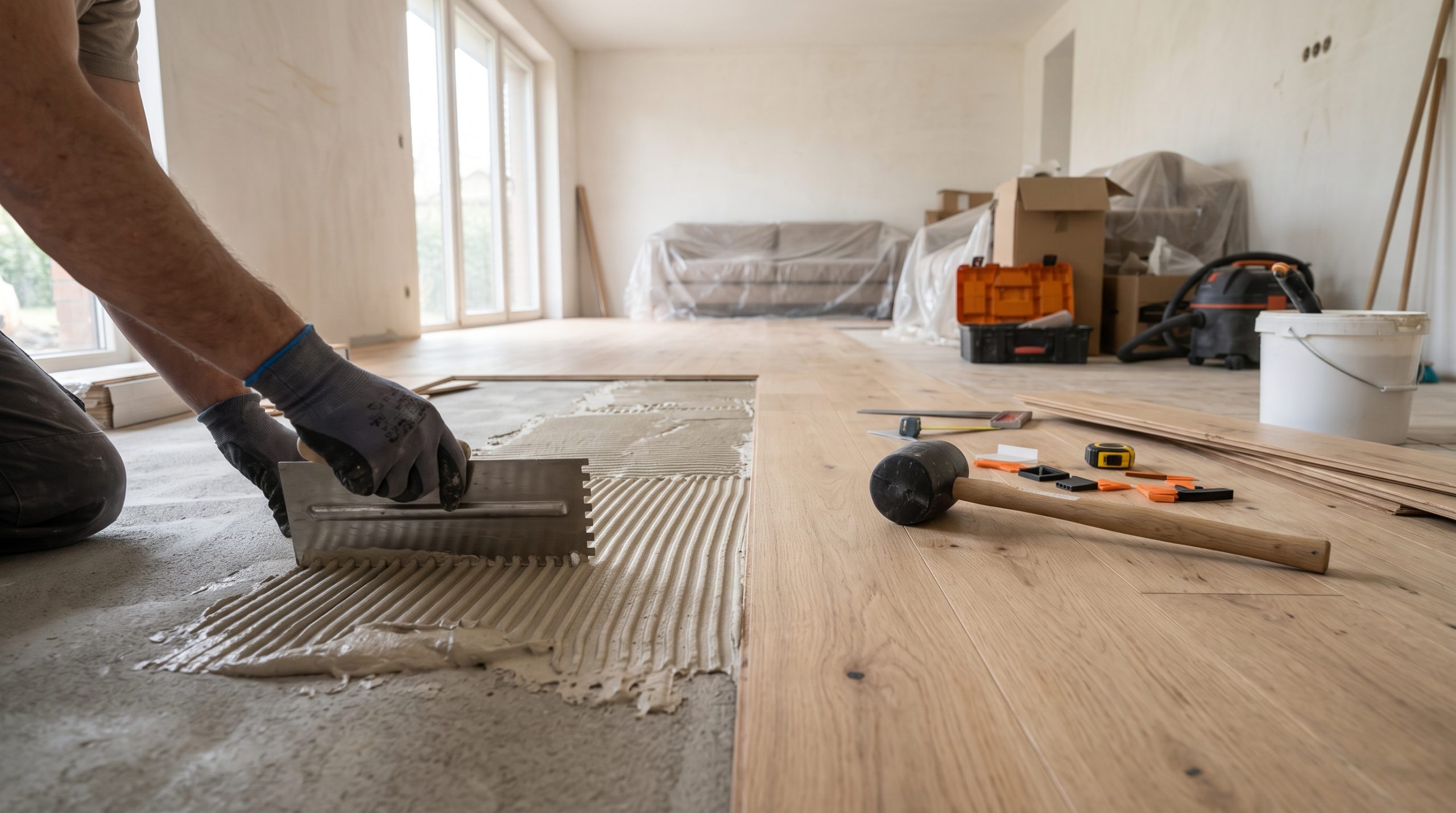 Pose collée d’un parquet : quand la choisir et comment la réussir